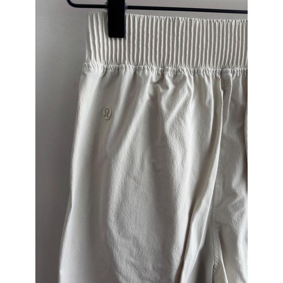 Lululemon Stretch Woven Ruffle Waist Wide Leg Cropped Pants small athleisure - Picture 6 of 10